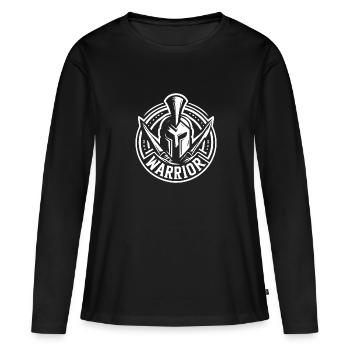 Guerrier Sparte Guerrier Spartiate Gladiateur romain - T-shirt manches longues Premium bio Femme - noir - Devant - Julia (174cm)