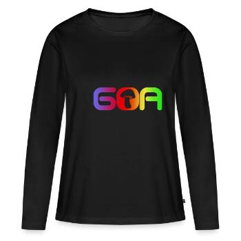 Goa Psytrance Rave - T-shirt manches longues Premium bio Femme - noir - Devant - Julia (174cm)