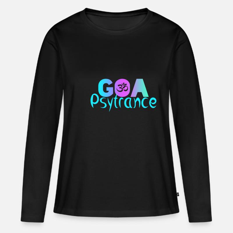 Goa Psytrance - Women's Premium Organic Long Sleeve Shirt - black