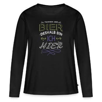 gerste statement kneipe geschenkidee - Frauen Premium Bio Langarmshirt - Schwarz - Vorne - Julia (174cm)