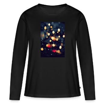 Noël 26 - T-shirt manches longues Premium bio Femme - noir - Devant - Julia (174cm)