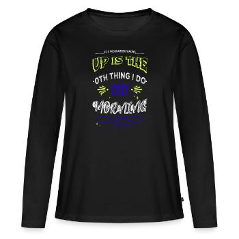 Déclaration de l’informatique informatique - T-shirt manches longues Premium bio Femme - noir - Devant - Julia (174cm)