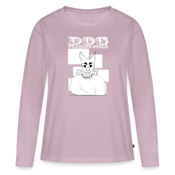 Entraîneur de chiens professionnel École - T-shirt manches longues Premium bio Femme - rose poudré - Devant - Julia (174cm)