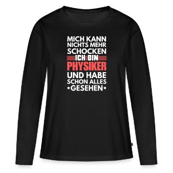 Physicien non choquable - T-shirt manches longues Premium bio Femme - noir - Devant - Julia (174cm)