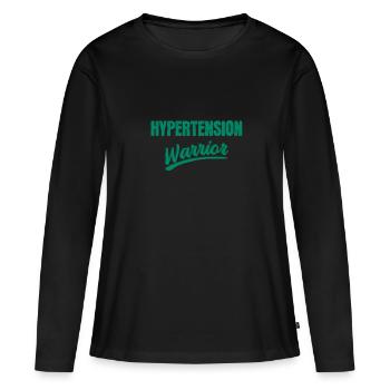 Hypertension Pression artérielle Combattant - T-shirt manches longues Premium bio Femme - noir - Devant - Julia (174cm)