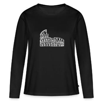 Colosseum Rome Landmark Landmark Famous - Women's Premium Organic Long Sleeve Shirt - black - Front - Julia (174cm)
