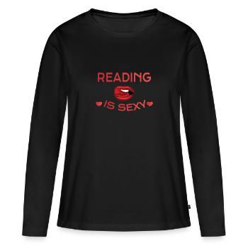 READING: Reading Is Sexy - Women's Premium Organic Long Sleeve Shirt - black - Front - Julia (174cm)