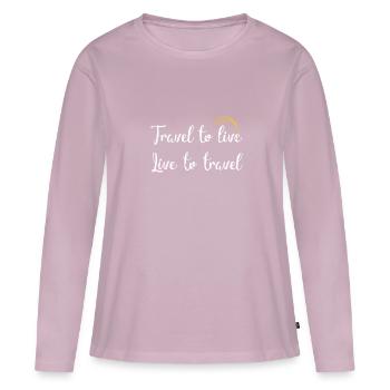 Journey to life Traveler's gift - Women's Premium Organic Long Sleeve Shirt - dusky pink - Front - Julia (174cm)