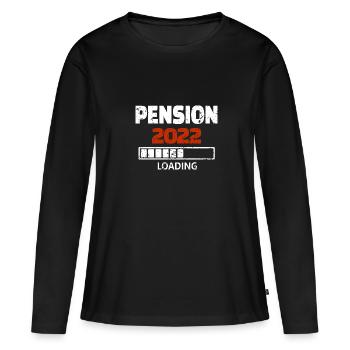 Pension 2022 Loading - Frauen Premium Bio Langarmshirt - Schwarz - Vorne - Julia (174cm)