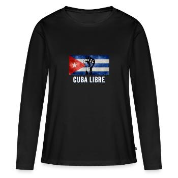 Patria Y Vida - Viva Cuba Libre SOS Cuba - T-shirt manches longues Premium bio Femme - noir - Devant - Julia (174cm)
