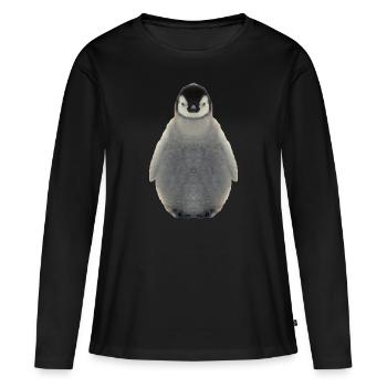 Pinguine Pinguin Seevogel Meerestier Wirbeltier - Frauen Premium Bio Langarmshirt - Schwarz - Vorne - Julia (174cm)