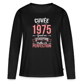 50th Anniversary - 1975 - Humor Gift - Women's Premium Organic Long Sleeve Shirt - black - Front - Julia (174cm)