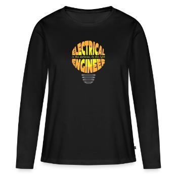 Ingénieur - Ingénieur - T-shirt manches longues Premium bio Femme - noir - Devant - Julia (174cm)
