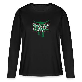 Skateboard skateboard skateboard skate - T-shirt manches longues Premium bio Femme - noir - Devant - Julia (174cm)