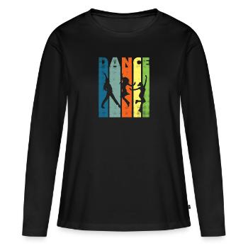 Danse danseuse danseuse danse école de danse - T-shirt manches longues Premium bio Femme - noir - Devant - Julia (174cm)