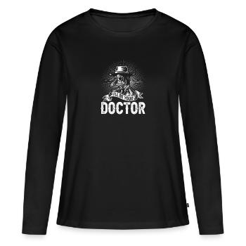 Médecin médecin médecine étudiant médecine chirurgien - T-shirt manches longues Premium bio Femme - noir - Devant - Julia (174cm)