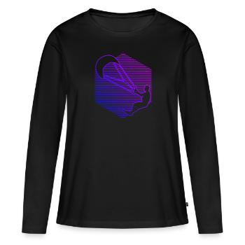 Kitesurf Hommes Kitesurf kitesurf kitesurf - T-shirt manches longues Premium bio Femme - noir - Devant - Julia (174cm)