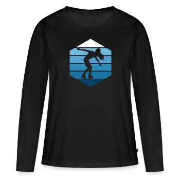 Roller Skates Roller Skating Men Roller Skates - Women's Premium Organic Long Sleeve Shirt - black - Front - Julia (174cm)