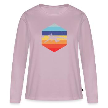 Volleyballspielen Volley Volleyball Herren - Frauen Premium Bio Langarmshirt - Altrosa - Vorne - Julia (174cm)