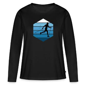 Men's Walking Walking Nordic Walking Women - Women's Premium Organic Long Sleeve Shirt - black - Front - Julia (174cm)