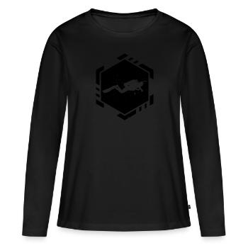 Free Dive Women Scuba Diver Diver Diver - T-shirt manches longues Premium bio Femme - noir - Devant - Julia (174cm)