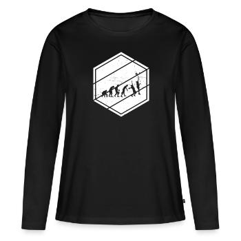 Paddle Tennis Paddle Raquette Paddle Homme - T-shirt manches longues Premium bio Femme - noir - Devant - Julia (174cm)