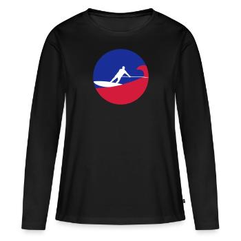 sup surfing - Women's Premium Organic Long Sleeve Shirt - black - Front - Julia (174cm)