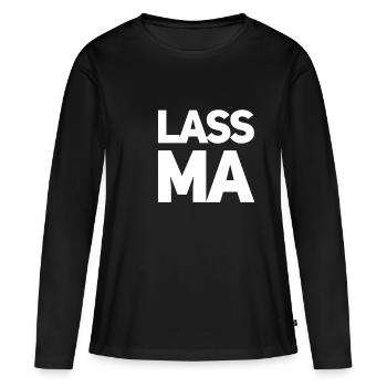 lass es sein - Frauen Premium Bio Langarmshirt - Schwarz - Vorne - Julia (174cm)