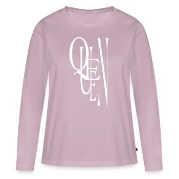 QUEEN - Women's Premium Organic Long Sleeve Shirt - dusky pink - Front - Julia (174cm)