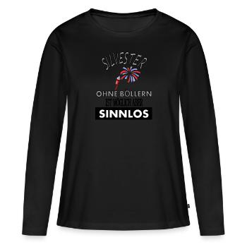 Silvester 2020 Silvester 2021 Silvesterparty Bölle - Frauen Premium Bio Langarmshirt - Schwarz - Vorne - Julia (174cm)