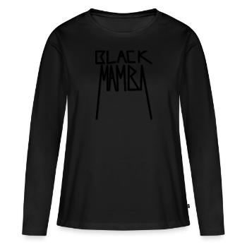 serpent noir serpent à sonnette noir mamba - T-shirt manches longues Premium bio Femme - noir - Devant - Julia (174cm)