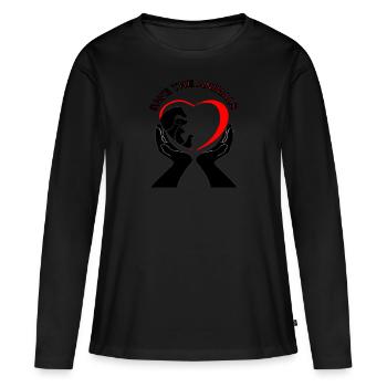 Protection des animaux Amis des animaux Amour des animaux Animaux Animaux Animaux - T-shirt manches longues Premium bio Femme - noir - Devant - Julia (174cm)