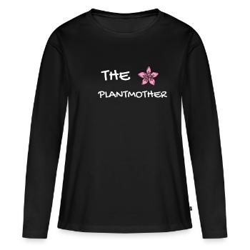 Plante Mère Botanique Succulent Jardin Botanique - T-shirt manches longues Premium bio Femme - noir - Devant - Julia (174cm)