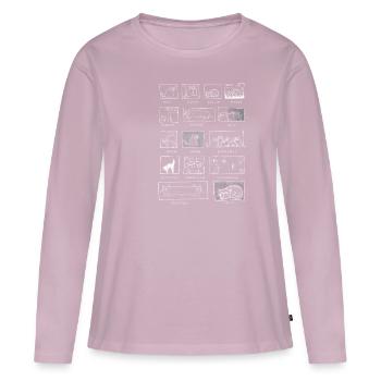 Synthesizer Cats Analog Synth Musician Modular - Women's Premium Organic Long Sleeve Shirt - dusky pink - Front - Julia (174cm)