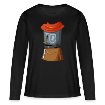 Garçons Chevalier Costume Halloween Chevalier - T-shirt manches longues Premium bio Femme - noir - Devant - Julia (174cm)