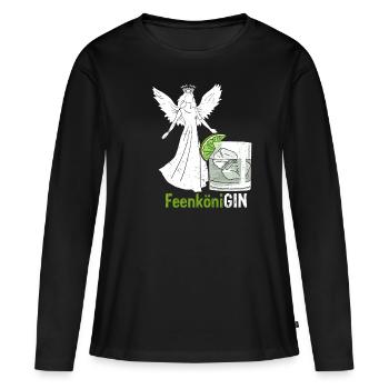 GIN FeenköniGIN - Geschenk für Gin Verkostungen Wa - Frauen Premium Bio Langarmshirt - Schwarz - Vorne - Julia (174cm)