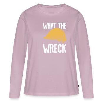 What The Wreck Home Improvement Handyman - Women's Premium Organic Long Sleeve Shirt - dusky pink - Front - Julia (174cm)