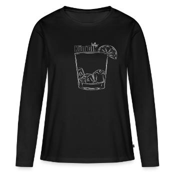 KöniGIN - Geschenk für Gin Liebhaberin Gin Spruch - Frauen Premium Bio Langarmshirt - Schwarz - Vorne - Julia (174cm)