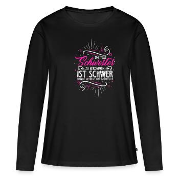Eine Tolle Schwester Zu Bekommen Ist Schwer Geschw - Frauen Premium Bio Langarmshirt - Schwarz - Vorne - Julia (174cm)