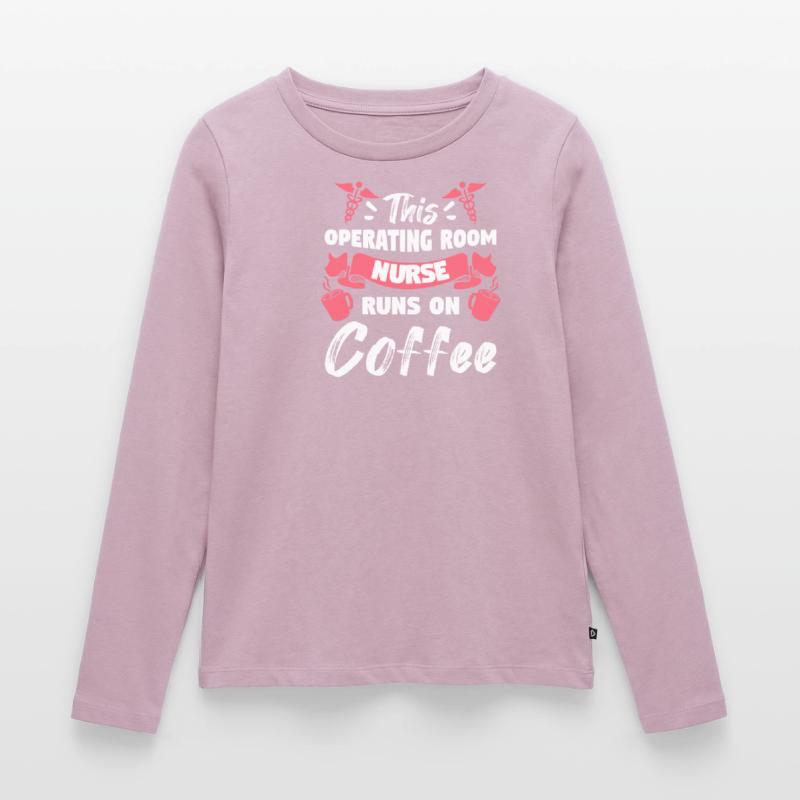 Diese OP-Krankenschwester läuft auf Kaffee ODER Krankenschwestern Frauen Premium Bio Langarmshirt