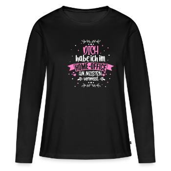 Zurück zur Arbeit Geschenkidee Freundschaft Arbeit - Frauen Premium Bio Langarmshirt - Schwarz - Vorne - Julia (174cm)