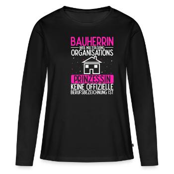 Hausbau Bauherrin Multitasking Talent Geschenk Spr - Frauen Premium Bio Langarmshirt - Schwarz - Vorne - Julia (174cm)