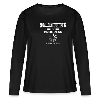 Dermatologue en cours Chargement Dermatologie - T-shirt manches longues Premium bio Femme - noir - Devant - Julia (174cm)