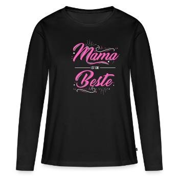 Mutter Muttertag Spruch Lieblingsmama Liebe zur Ma - Frauen Premium Bio Langarmshirt - Schwarz - Vorne - Julia (174cm)