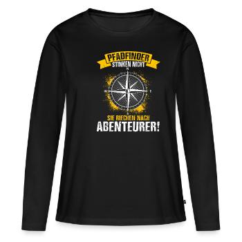 Pfadfinder Stinken Nicht Sie Riechen Nach Abenteue - Frauen Premium Bio Langarmshirt - Schwarz - Vorne - Julia (174cm)