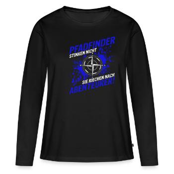Pfadfinder Stinken Nicht Sie Riechen Nach Abenteue - Frauen Premium Bio Langarmshirt - Schwarz - Vorne - Julia (174cm)