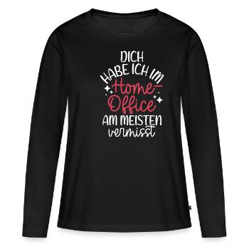 Zurück zur Arbeit Geschenkidee Freundschaft Arbeit - Frauen Premium Bio Langarmshirt - Schwarz - Vorne - Julia (174cm)