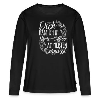 Geschenkidee Arbeitsfreundin Wiedersehensfreude Fr - Frauen Premium Bio Langarmshirt - Schwarz - Vorne - Julia (174cm)