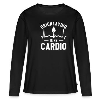 Bricklaying Is My Cardio Bricklayers Bricklayer - Women's Premium Organic Long Sleeve Shirt - black - Front - Julia (174cm)