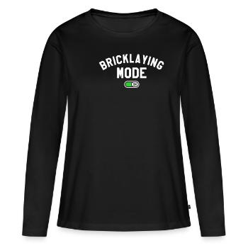 Bricklaying Mode On Bricklayers Bricklayer - Women's Premium Organic Long Sleeve Shirt - black - Front - Julia (174cm)